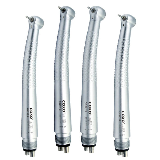 Peça de Mão Odontológica de Alta Velocidade COXO CX207-B com Canal Externo, Turbina de Ar, Máquina de Limpeza de Dentes, Instrumento de Clareamento, Equipamento